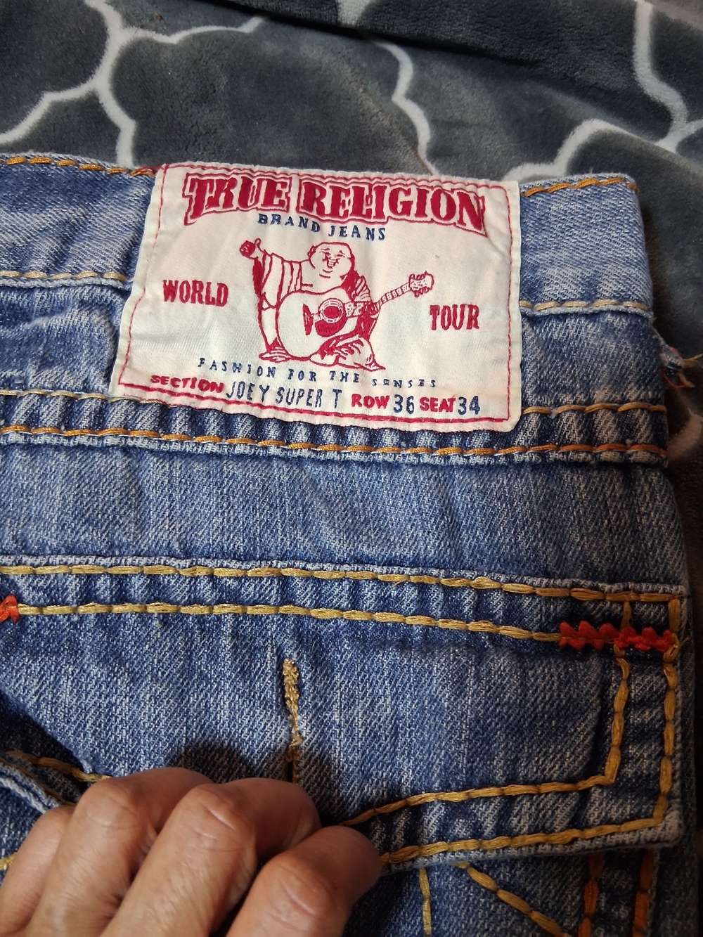 True Religion Men's Blue Denim Jeans